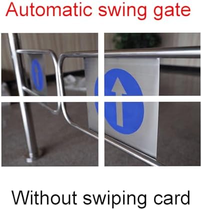 Stainless Steel Swing Gate for Supermarkets & Driveways, 90° One-Way Metal Safety Door, Ideal Access Control for Libraries & Scenic Stores