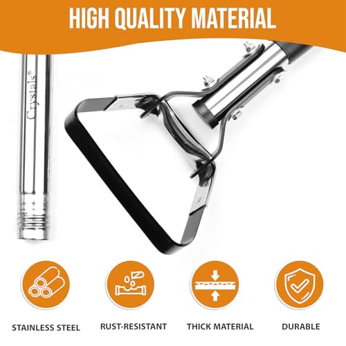 Long-Handled Hoe | Adjustable Head Stirrup Hoe Weeder | Heavy-Duty Garden Tools for Weeding, Cultivator & Soil Loosening | Flexible & Durable Metal Handle Weeding Rake for Gardening Tool - Image 5