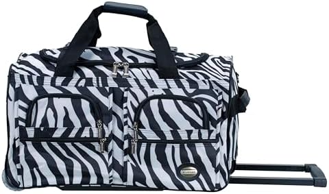 Rockland Rolling Duffel Bag, Black, 22"