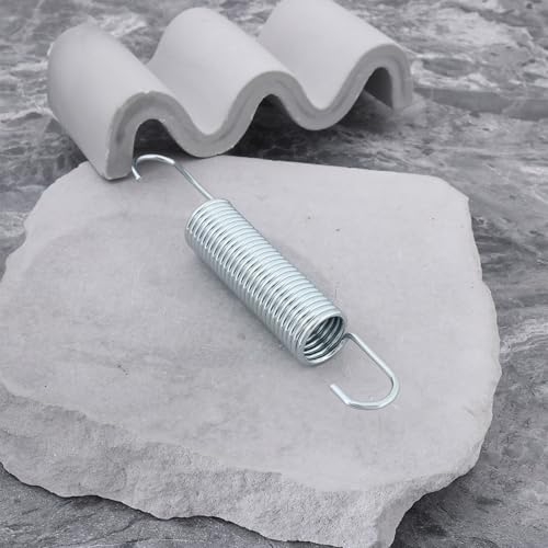 Briny River 4 Stück 125x18x2mm Liegestuhlfedern Verzinkter Stahl Doppelhaken-Zugfedern Ersatzteil Geeignet für Liegestühle Und Sofas