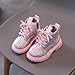 Girls Glossy Surface Ankle Boots Lace Up Combat Boots Side Zipper Comfortable Booties Fashion Sparkly High-top Shoes Pink