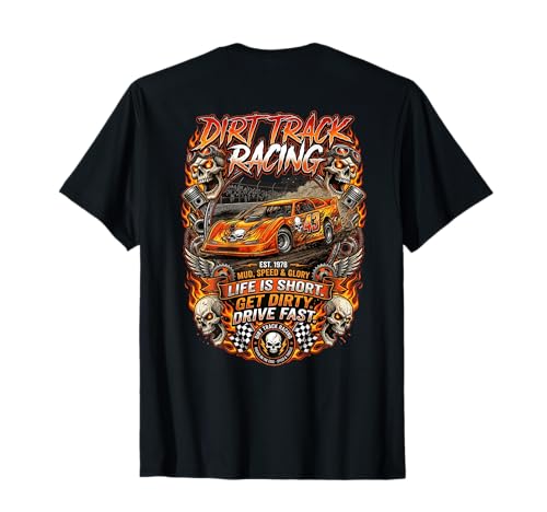 Dirt Track Racing Late Model Racetrack Graphic T-Shirt