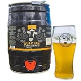 Frome Brewing 5l Craft Beer Mini Keg I Gulp English IPA (4.8%) I Premium British Draft Beer Dispenser I 9 Pints of Vegan Friendly Somerset Beer I Perfect for Sharing I Birthday Beer Gift for Men