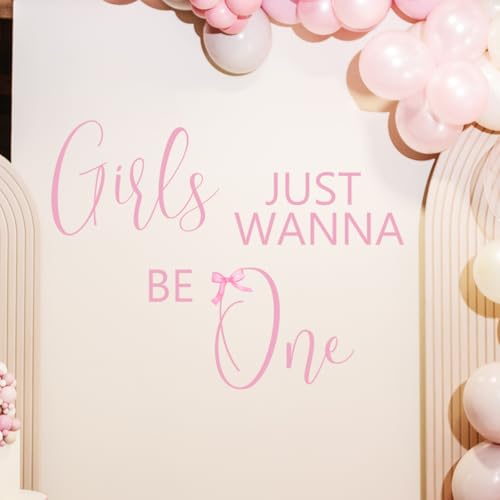 Vinilo decorativo rosa para cumpleaños de niña 1 año miniatura 3