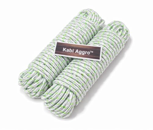 Image of 20 Meter Heavy Duty Clothesline Rope (10 Meter Each Pack of 2) Adjustable, Anti-Slip Polyester Laundry Line for Indoor & Outdoor Drying - Strong, Multicolour Washing Line Rassi