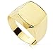 Chevalière Homme carré lisse d'or 9k