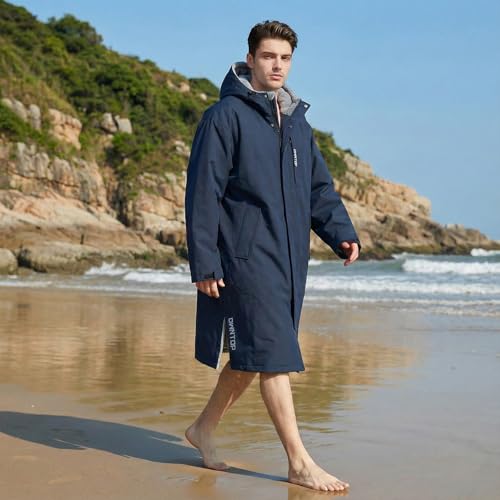 Owntop Swim Parka Windproof Surf Coat for Men Women- Waterproof Surf Poncho- Oversized Warm Swim Parka with Zipper Pockets Kid Youth Adult by Owntop - Image 4