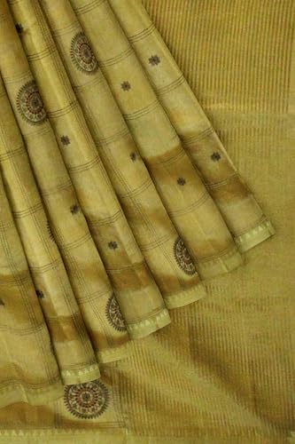 Chendhur Fashions gold tussar silk saree in tussar silk – image 4