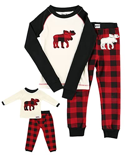 Lazy One Matching Pjs for Kids, American 18-Inch Girl Doll Accessories, Matching Pajama Set2