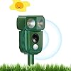 Repelente de Gatos, ahuyentador de pájaros, disuasión Solar ultrasónico, Parada de Animales, Gatos, Ratas, Perros, pájaros, Zorros y Otros, Repelente al Aire Libre para Animales con LED Intermitentes