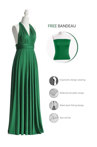 Image of 72styles Infinity Dress with Bandeau, Convertible Bridesmaid Dress, Long, Plus Size, Multi-Way Dress, Twist Wrap Dress