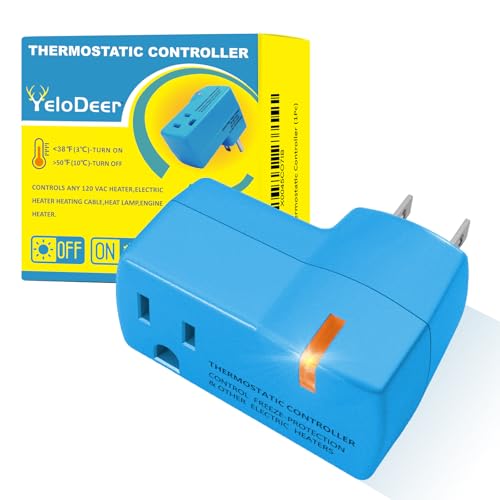 3 PCS Upgraded Thermostat Outlet for Greenhouse and Well Hou...