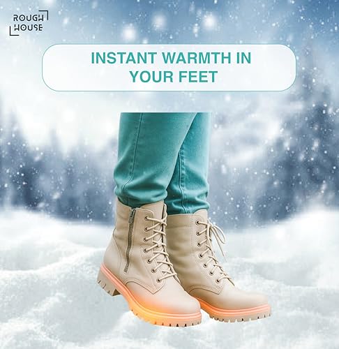 Image of Roughhouse Foot Warmers Pack of 3 Pairs| Insole-Type Heat Packs (8+ Hours) | No-Goo Powder Design | Shoe-Ready Trekking Warmth | Safe & Natural