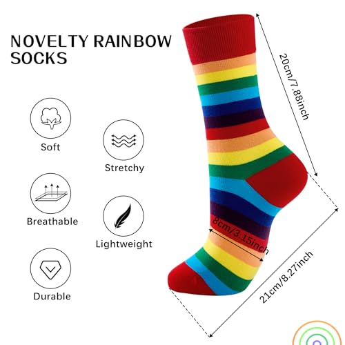 Image of American Trends Womens Novelty Striped Crew Socks Athletic Vintage Slouch Mid Calf Tube Socks