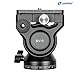 Fluid Head for Video Camera Tripod, Max Balance Load 2kg, Max Fixed Load 4kg, Weight 528g, Base Diameter 50mm, 3/8