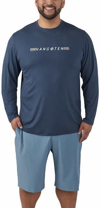 Hang Ten Men's Rashguards - Switchfoot in Blue, X-Large - Image 3