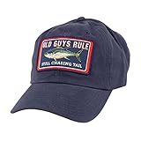 OLD GUYS RULE Men's Baseball Cap, Still Chasing Tail - Gift for Dad, Grandpa, Husband, Father's Day, Birthday, Holiday - Funny Novelty Hat for Fishermen, Outdoorsmen, Fishing Season, Summer (Navy)