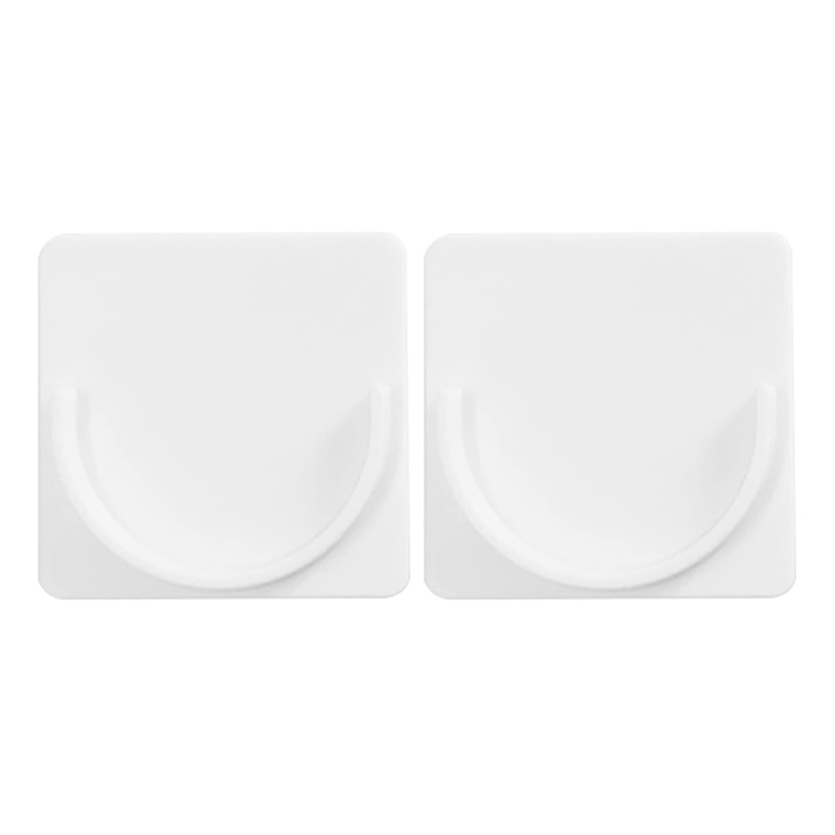 Meoliny Curtain Rod Brackets Self Adhesive Shower Curtain Rod Holder Transparent Wall Mount Retainer for Wall Bathroom