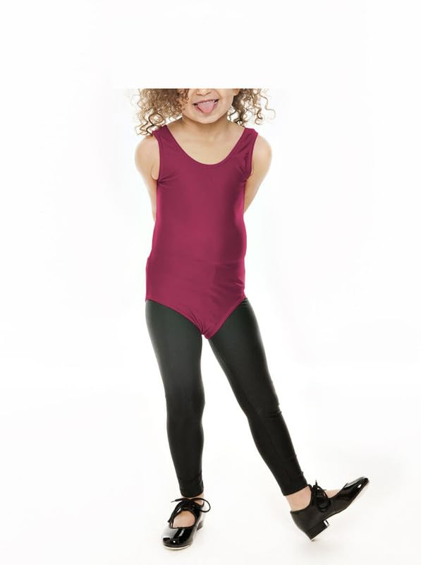 Prime fashions Body da bambina, per scuola, sport, danza, danza, ginnastica, senza maniche