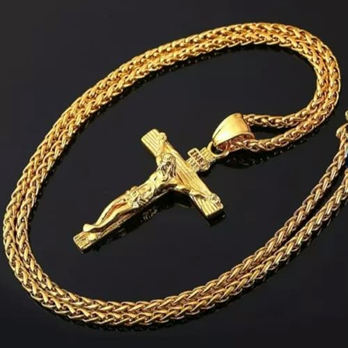 Collier croix de Jésus en argent 925 de haute qualité, bijou de mode raffiné pour homme