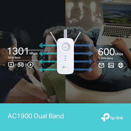 TP-Link RE550 AC1900 WiFi Extender Booster, Dual Band WiFi Booster, 3 Antennas, Gigabit Ethernet Port, Intelligent Monitor, AP Mode, APP Control, Ultimate Compatibility WiFi Mesh, Easy Setup - Image 6