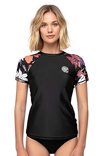 AXESEA Women's Rashguard Short Sleeve Rash Guard Swim Shirt UV Sun Protection Swimsuit Tops2