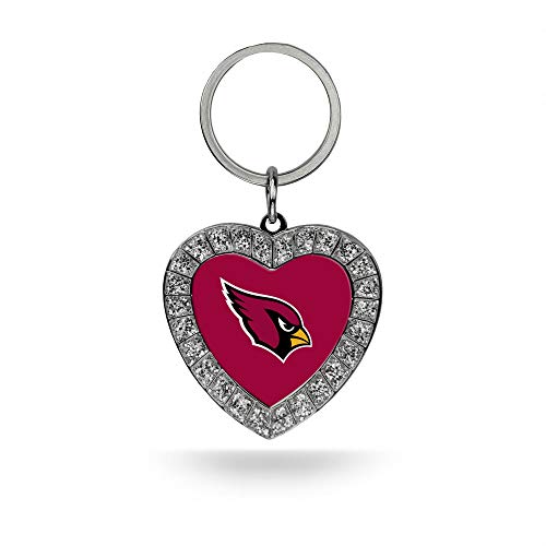 Image of Rico Industries NFL Football Rhinestone Heart Keychain - Great Accessory