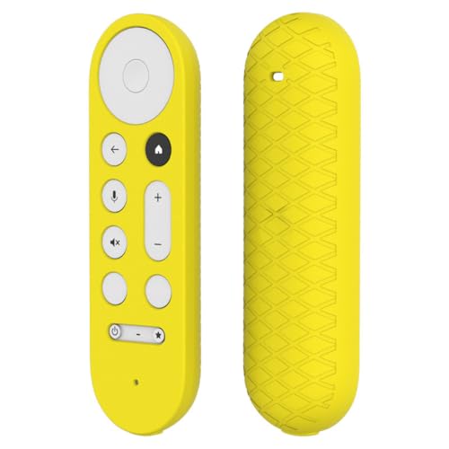 Funda Silicona para Mando a Distancia para Google TV Streamer 4K TV 2024 para Google GY3LE, Funda Protectora para Mando a Distancia Funda Protectora Mando a Distancia Accesorios Skin (Yellow)