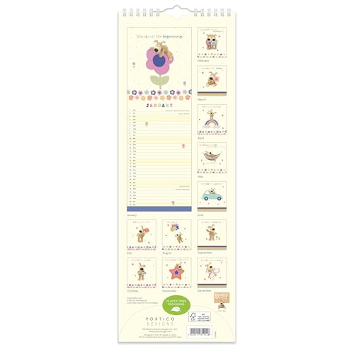Boofle Slim Calendar 2026, Wall Calendars, Month To View, Family, Gift, Multicolour, 41 x 15 x 0.5cm - Image 3