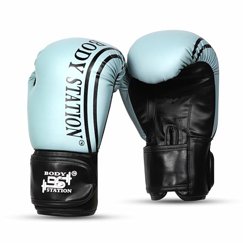 Image of Boxing Gloves - Faux Leather Training Gloves with Hook and Loop Velcro Closure for Long-Lasting Strength and Durability
