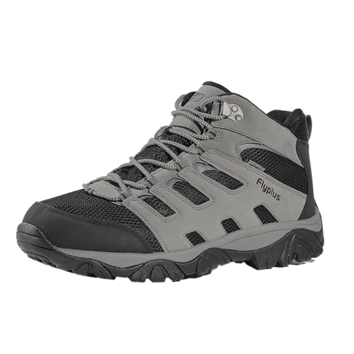 Men’s Waterproof Hiking Boots - Lightweight Slip-Resistant Mid Ankle Support for Outdoor Trekking and Camping