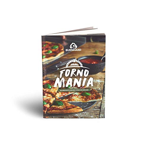 BURNHARD® Pizzastein und Pizzaschaufel für Backofen, rechteckig - 38 x 30 x 1,5 cm