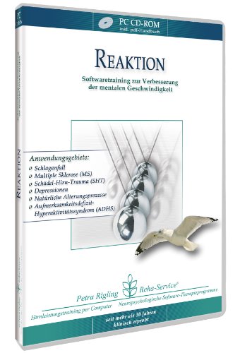 Preisvergleich Produktbild Reaktion - ADS, ADHS, LRS, Dyslexie und Legasthenie, TAIL - unterstützendes Softwaretraining zur Verbesserung der mentalen Geschwindigkeit von Petra Rigling