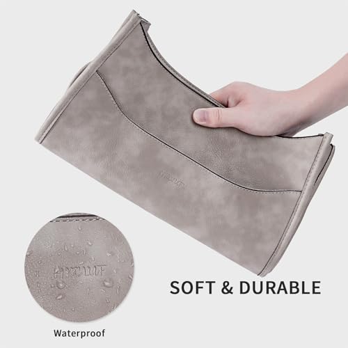 Image of HKCLUF Crossbody Bag for Women Vegan Leather Hobo Handbags Guitar Strap Purse Shoulder Bucket Bag with 2PCS Adjustable Straps