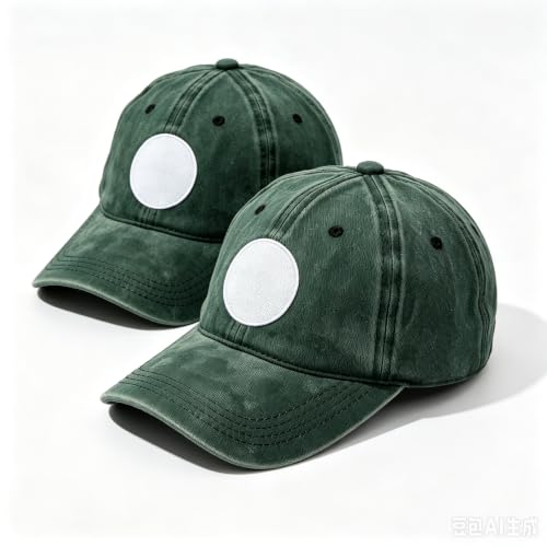 Image of 2Pcs Vintage Baseball Hat for Adult, Adjustable with Mustache and Keychain