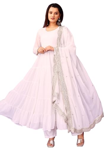 Image of Wedani Georgette Sequins Work Anarkali Kurta Set for Women