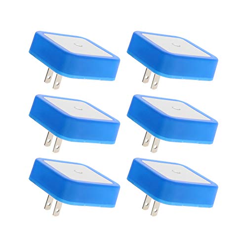 Image of Othmro ABS L62xW62xH40 Plug-in Night Light Warm Light LED Christmas Light Bulb Bed Lights with Auto Dusk-to-Dawn Sensor for Bedroom Kitchen Hallway Bule US Plug 6Pcs