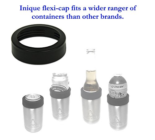 KEEP IT COLD - ONE Premium Quality Standard 12 oz Beverage Beer Bottle and 12/16 oz Can Insulator Cooler Sleeve - Stainless Steel Super Insulated With Flex-cap Keep Drinks Ice Cold