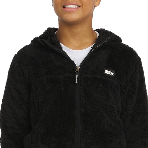 Image of Eddie Bauer Girls' Quest Plush High Pile Faux Sherpa Hooded Jacket