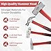 HOUSERAN 7-Pieces Hammer Set, 24 oz Claw Hammer, 12oz Claw Hammer, 13oz Ball Peen Hammer, 2 Lb Ball Peen Hammer, 3 Lb Sledge Hammer, Engineer Hammer, 10oz Rubber Mallet