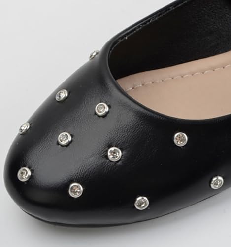 Round Toe Flats for Women PU Leather Mary Jane Shoes Flat Comfortable Ladies Ballet Shoes for Dress Commuting 6