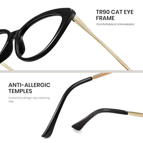 Image of Cyxus Cat Eye Blue Light Glasses for Women Reduce Eye Strain 8144 | Eye Protection,UV Protection,Ideal for Office Work Daily Wear