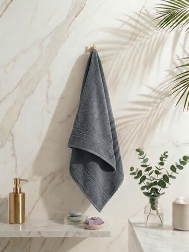 Image of Monte Carlo Luxury Cotton Hand Towel Set 2 Piece | 625 GSM Ultra Soft & Highly Absorbent | Premium Hotel Quality Small Towel 40x60 cm | Gift Box Bathroom & Face Towel (Eusapia) | Pink Marshmaolow