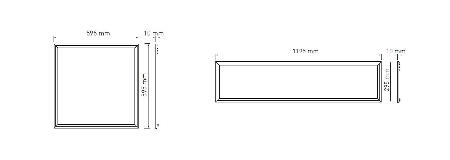Pannello LED KING+ 45 W, 4500 lm, AC 220-240 V, 50/60 Hz, IP54, 120 x 30 cm, bianco neutro, bianco
