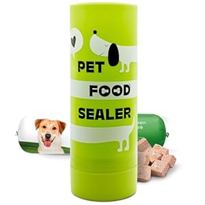El recipiente original de almacenamiento para pan de comida para perros – Sellador hermético reutilizable pendiente de patente para latas – Mantiene la comida para perros fresca en el