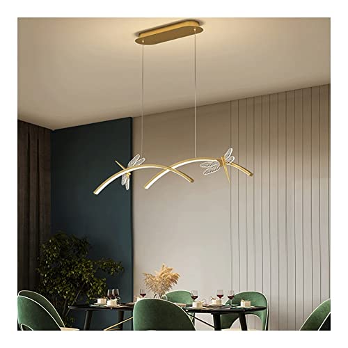 Lustre lumière suspension linéaire minimaliste LED pour table à manger