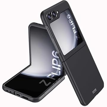 pakmee Capa para Samsung Galaxy z Flip 6 2024 [Sem Vidro] PC Leve Ultra Fina Skin Feeling z Flip 6 Capa Fosca Cobertura Completa Antiarranhões Anti Impressão Digital para Samsung Galaxy Z Flip 6 Preta