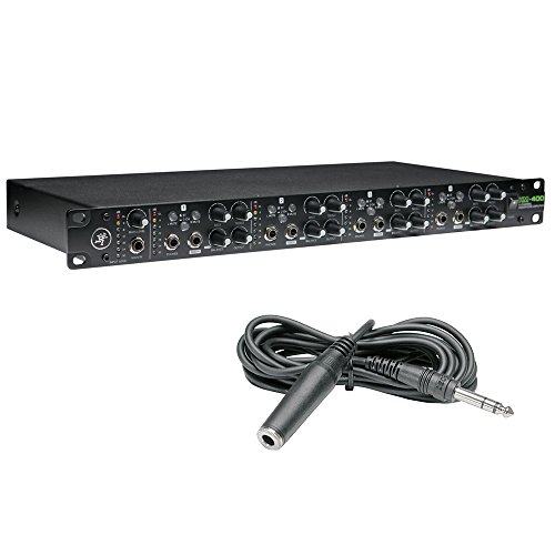 Flash Deals - 60% OFF Mackie HM-400 Rack-Mountable, 4-Channel Headphone Amplifier with Stereo 1/4" Female Phone to 1/4" Male Phone TRS Headphone Extension Cable 10'
