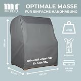 Mr. Deko bene protect Pokrowiec ochronny na kosz plażowy, odporny na warunki zimowe, wysokiej jakości, Aero Protect XXL, 160 cm, wodoszczelny, ciemnoszary, oddychający pokrowiec na kosz plażowy