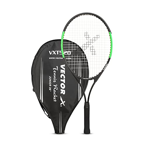 Image of Vector X VXT-520 Adult Men Recreational Tennis Racket Lightweight Aluminum Frame for Easy Swing|105 sq in Head|Pre-Strung Beginner Racquet for Outdoor Games Training & Practice (26 inch, 3 /4 Cover)